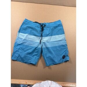 Quiksilver Dryflight 34 Surf Swim Board Stretch 9" Shorts Blue